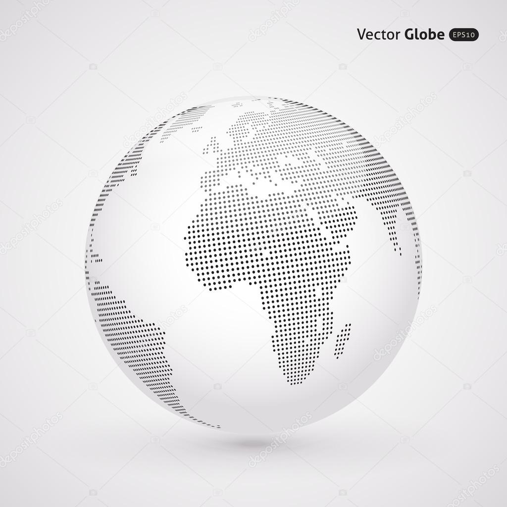 Vector dotted light globe