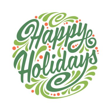 Soyut doodle Yılbaşı topu ile tatil tebrik kartı. İyi Bayramlar