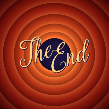 The final screen of the movie. The end clipart