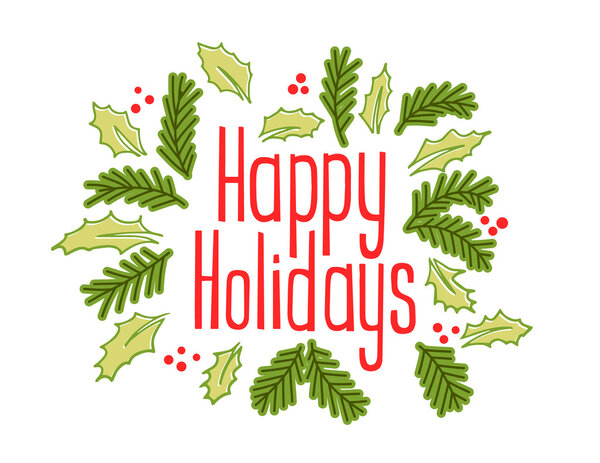 Винтажная открытка с праздниками
