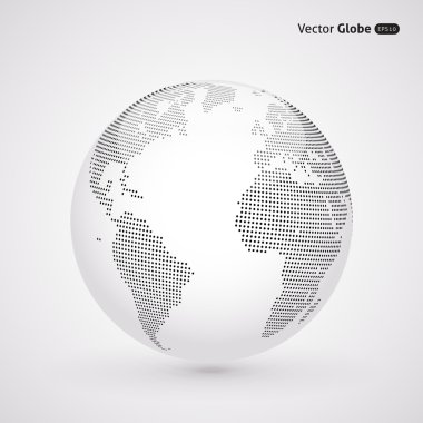 Vektör soyut noktalı Küre, Merkezi Isıtma görünümü Atlantik o
