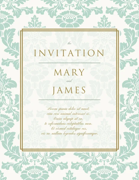 Invitation au mariage ou annonces — Image vectorielle