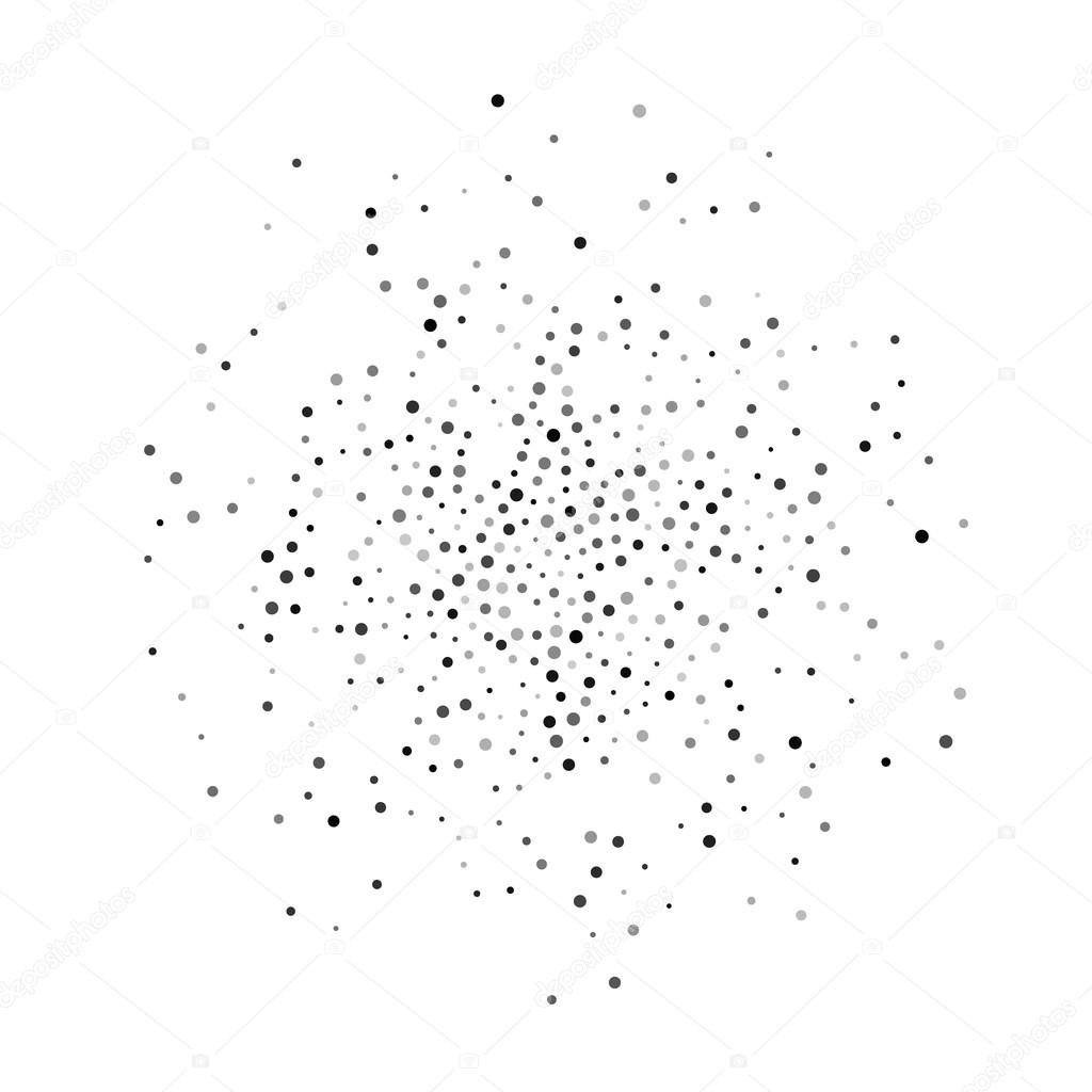 Radial Gradient Halftone Dots Background