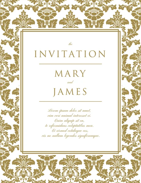Invitation to the wedding or announcements — Stock Vector