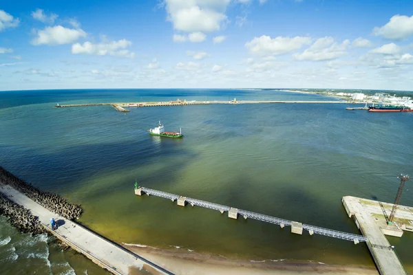 Ventspils harbor gate, Latvia. — Stock Photo, Image