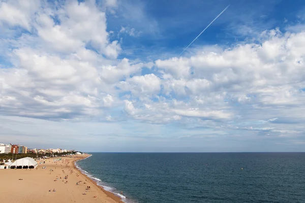 Mediterranean sea coast at Callelle city, Catalonia, Spain. — Stock Photo, Image