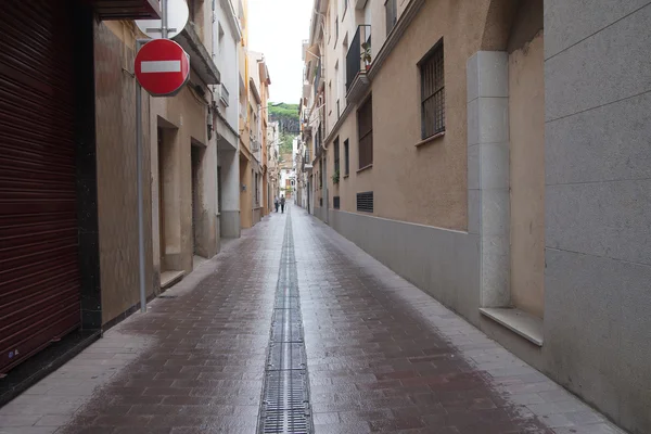 Gatan i staden Calella, Spanien. — Stockfoto