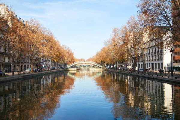 Canal Saint Martin, Parigi . — Foto Stock