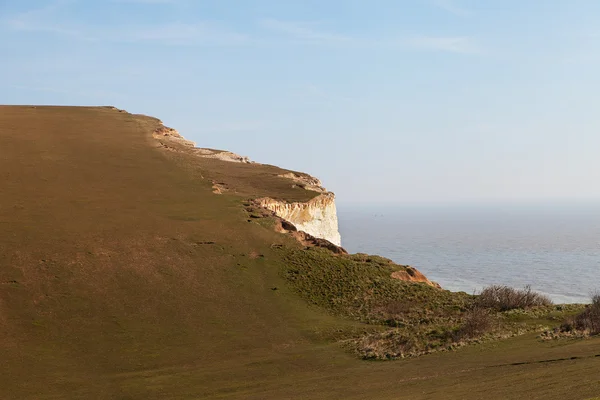 Engels chanel kust bij zeven zusters kliffen, Verenigd Koninkrijk. — Stockfoto