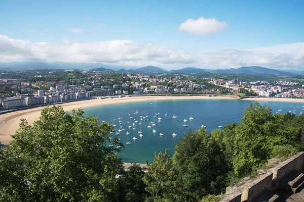 San Sebastian Donostia sur la côte de la baie de Gascogne, Espagne . — Photo