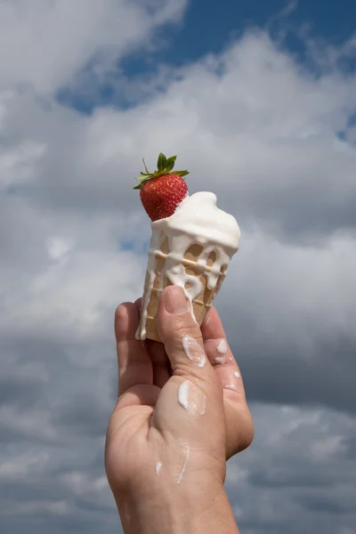 녹는 아이스크림. — 스톡 사진