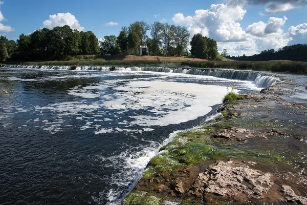 Waterfall Ventas rumba, Kuldiga, Latvia. — Stock Photo, Image