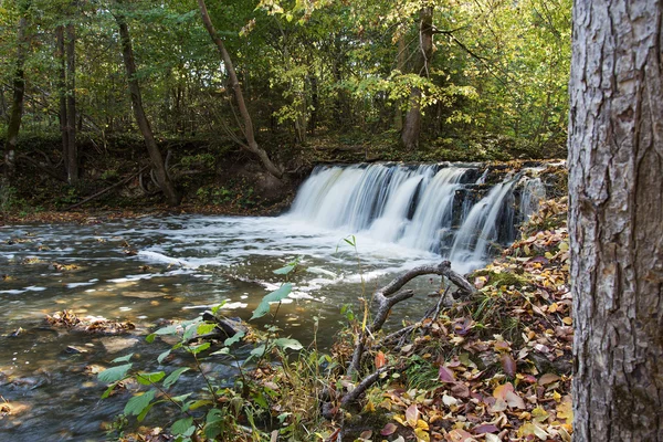 Piccola cascata in autunno . — Foto Stock