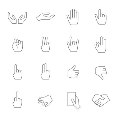 Ellerin jestleri simgeler