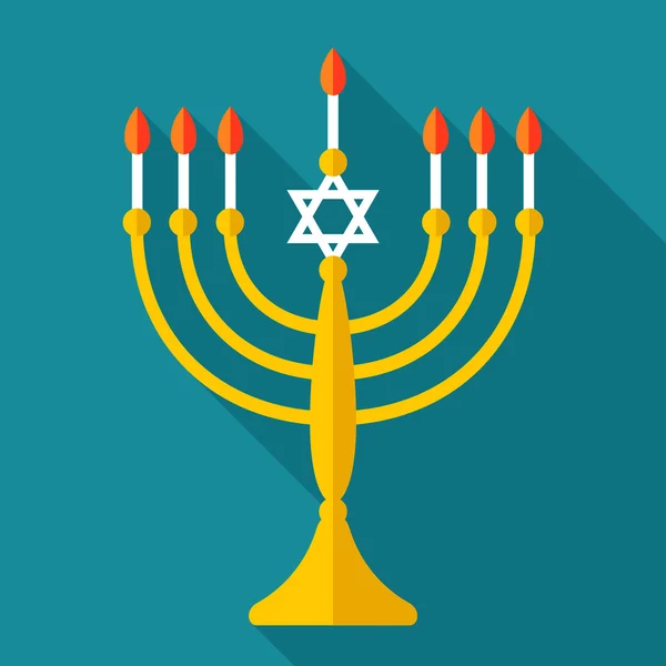 Pictograph of Menorah icon — Stock Vector