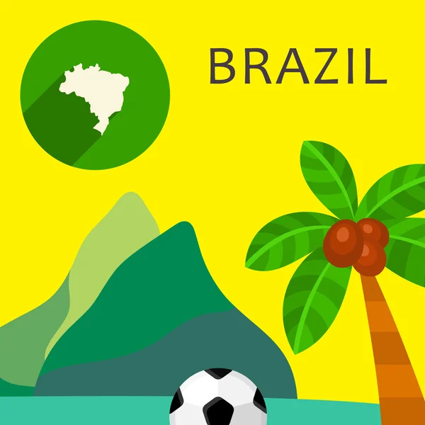 Brazílie Cestování ikony — Stockový vektor