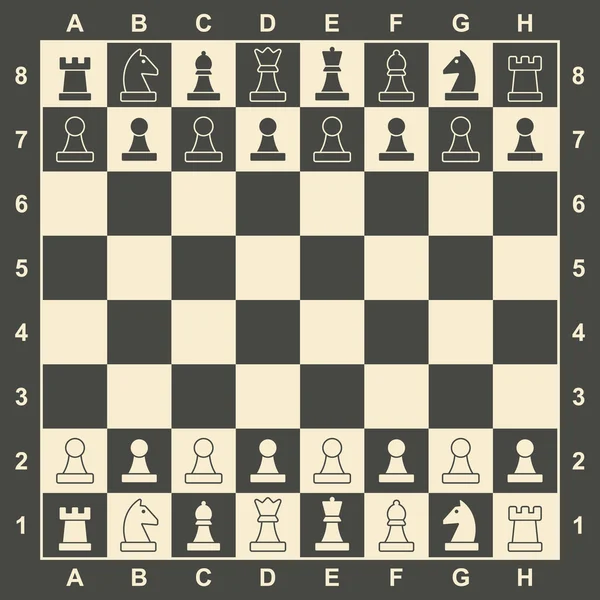 Échiquier et toutes les figures — Image vectorielle