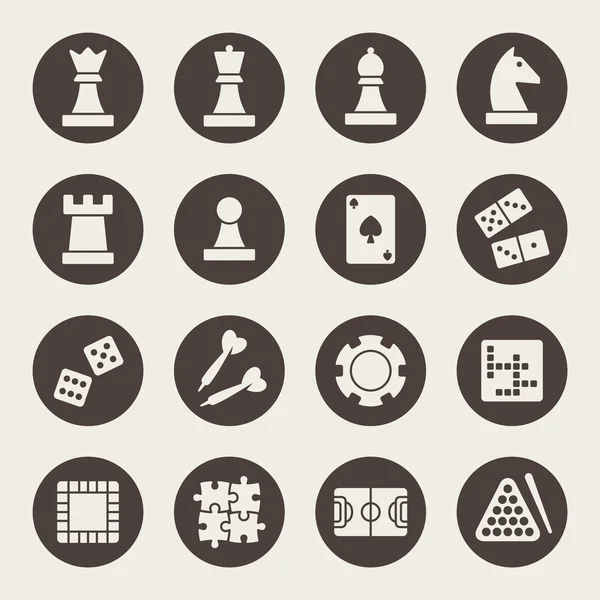 Juegos Deportivos icono conjunto — Vector de stock