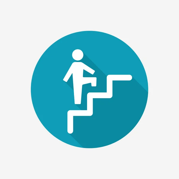 Osoba na schody ikonu — Stockový vektor