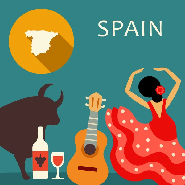 España icono de viaje — Vector de stock