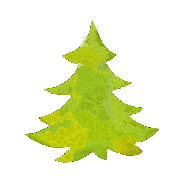 Aquarel kerstboom — Stockvector