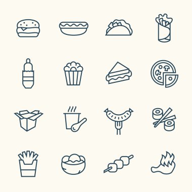 fastfood Icons set