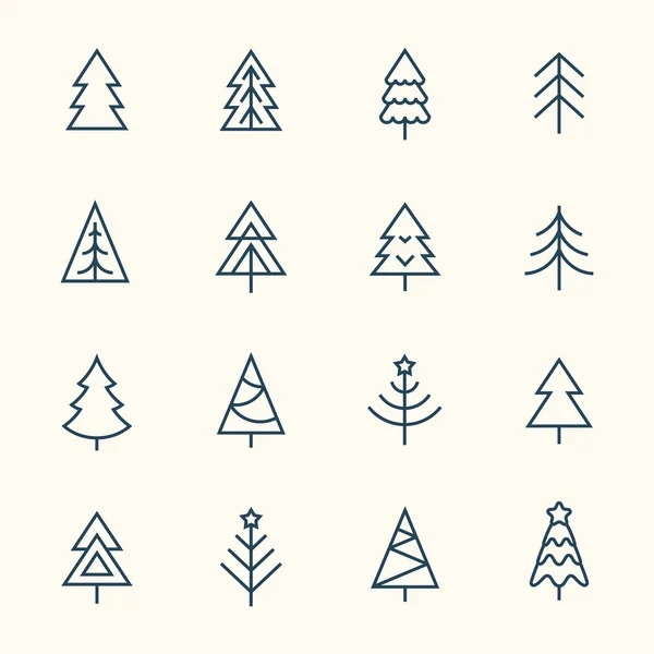 Иконы рождественских елок — стоковый вектор