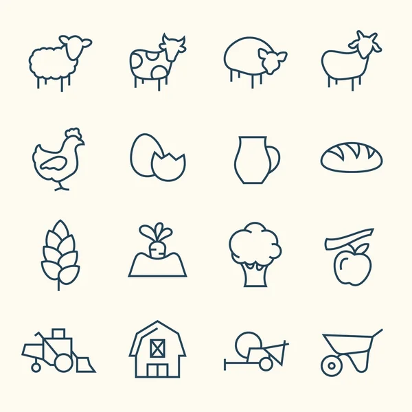 Farming icons set — Stock Vector