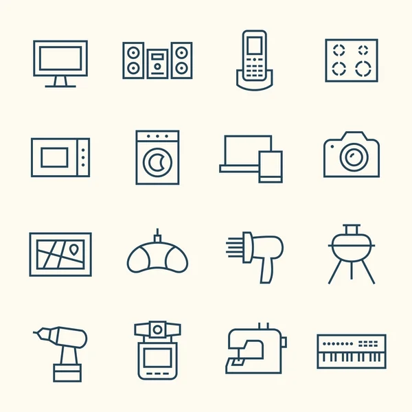 Iconos electrodomésticos — Archivo Imágenes Vectoriales