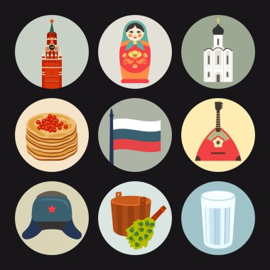 Russia icons clipart