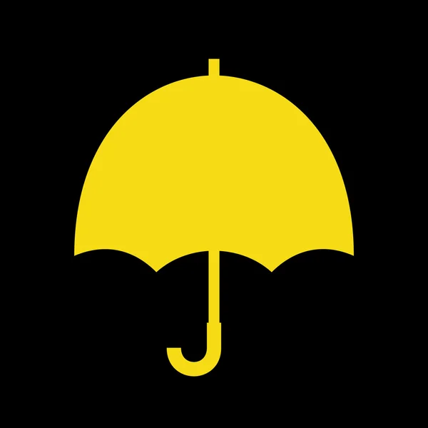 Yellow umbrella — Stock Vector