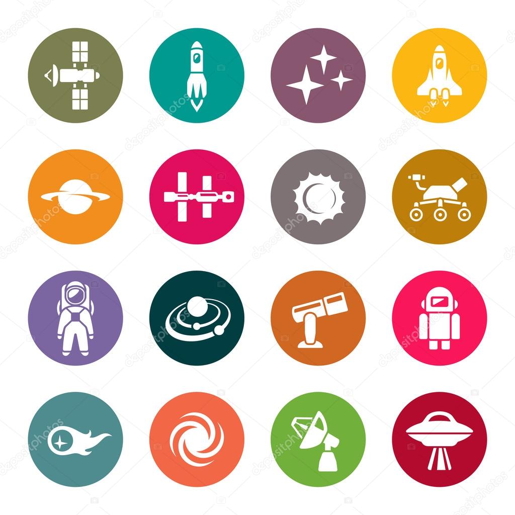 Space icon set