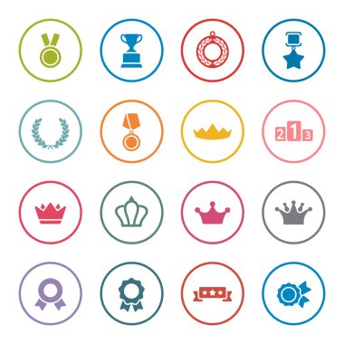 ödüller Icons set
