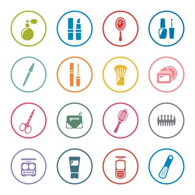 Güzellik ve makyaj Icon set