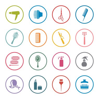 Kuaförlük Icon set