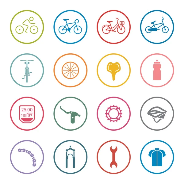 Bike icon set — Stock Vector