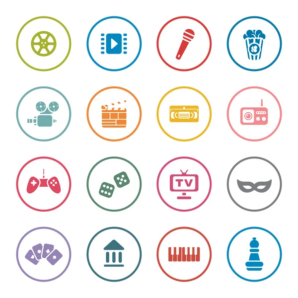 Multimedia icon set — Stock Vector