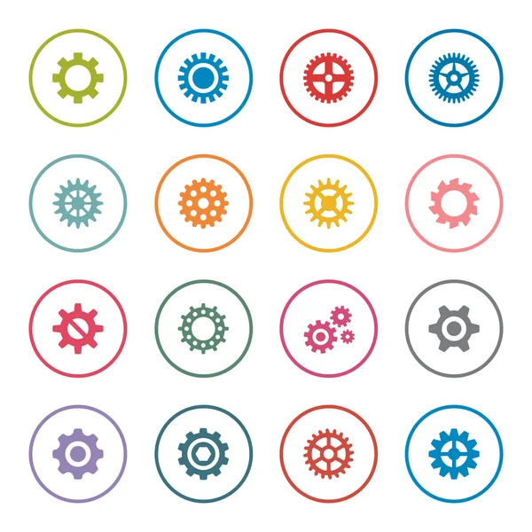 Gear icon set — Stock Vector