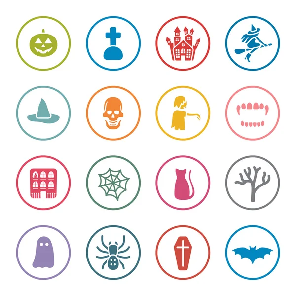 Conjunto de iconos Halloween — Vector de stock