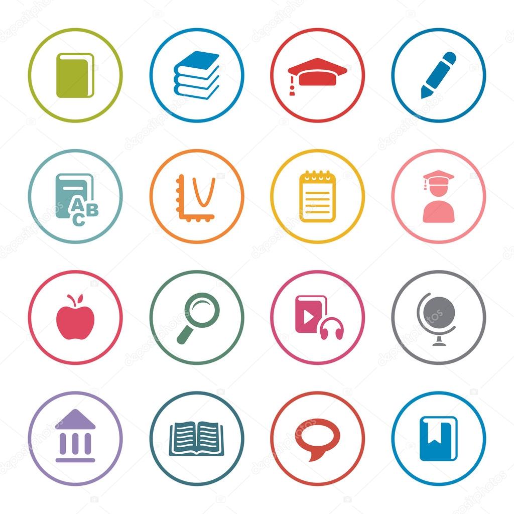 Education icon set