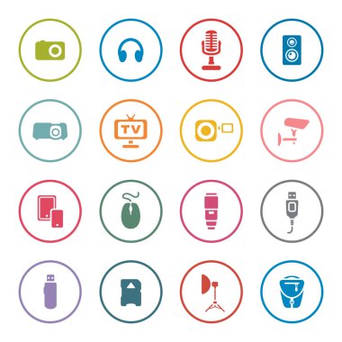 elektronik cihazlar Icon set