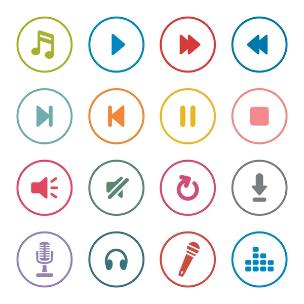 stock vector Media player icons