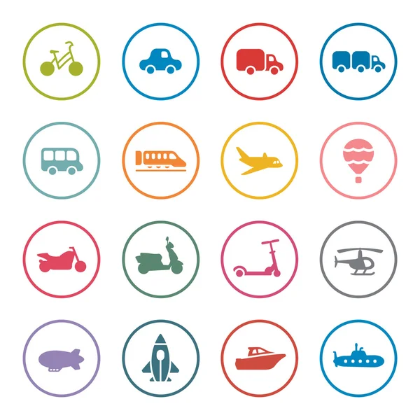 Juego de iconos de transporte — Vector de stock