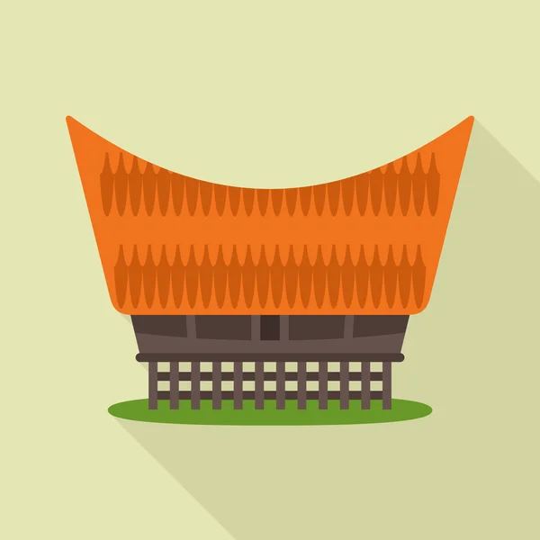 Icono de casa tradicional indonesia — Vector de stock