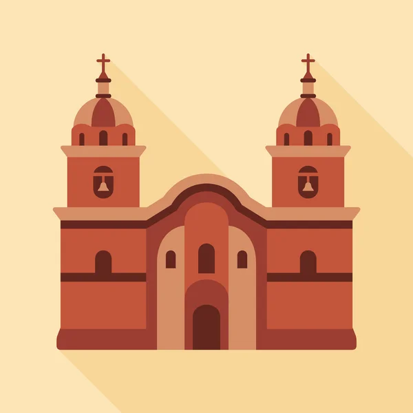 Cusco cathedral icon — Stock Vector