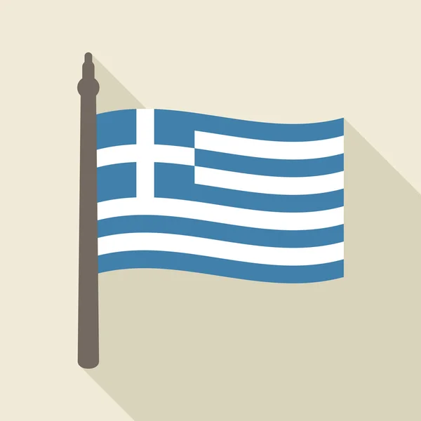 ギリシャ国旗アイコン — ストックベクタ