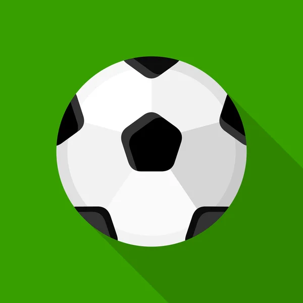 Fútbol icono plano — Vector de stock