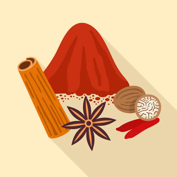 Spices flat icon — Stock Vector