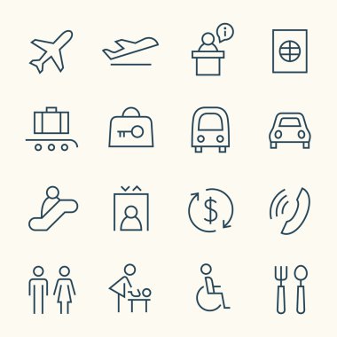 Havaalanı Icons set