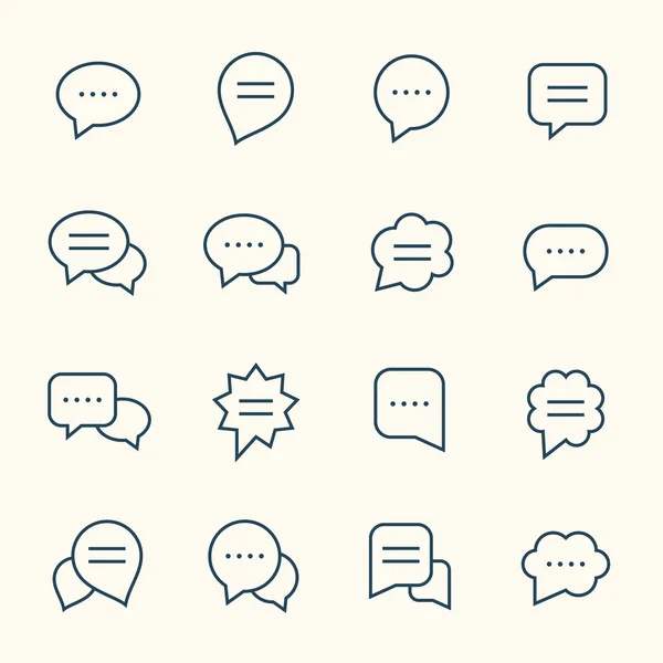 Speech bubbles icons — Stock Vector